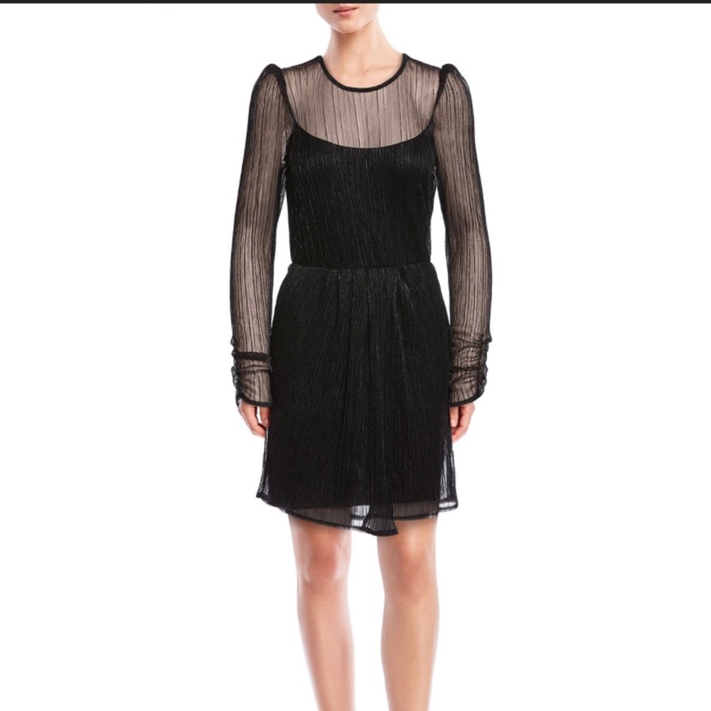 Bailey 44 gold sheer dress. Size XS. Brand new with tag